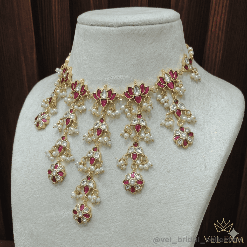 Ruby & White Necklace