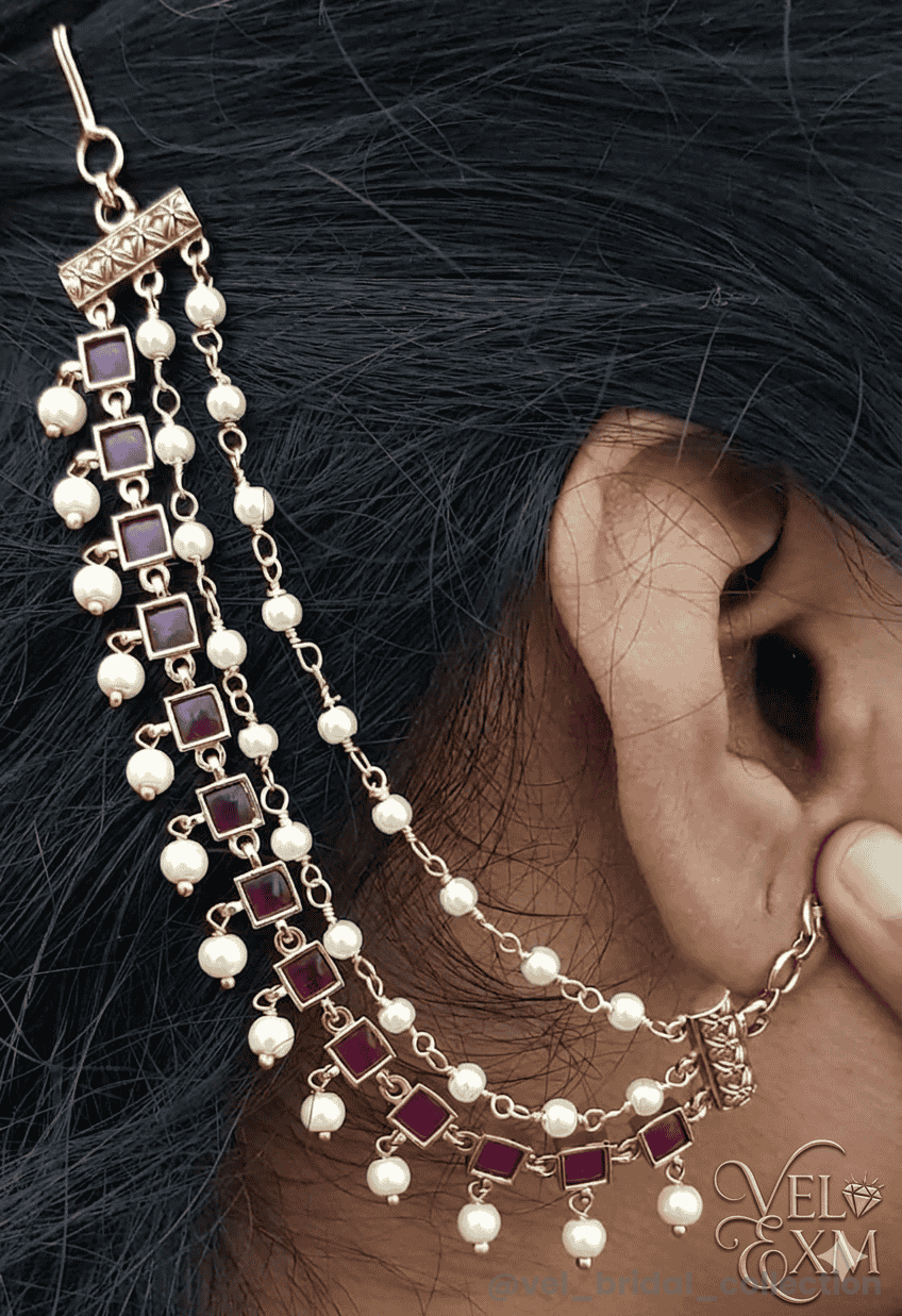 Antique Mattal earring chain