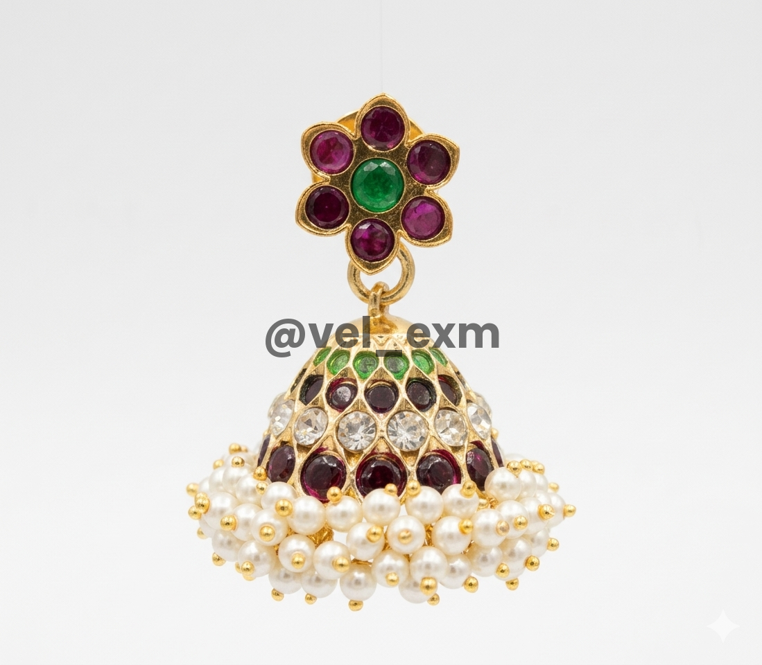Jhumka Earrings (bell-shaped earrings)