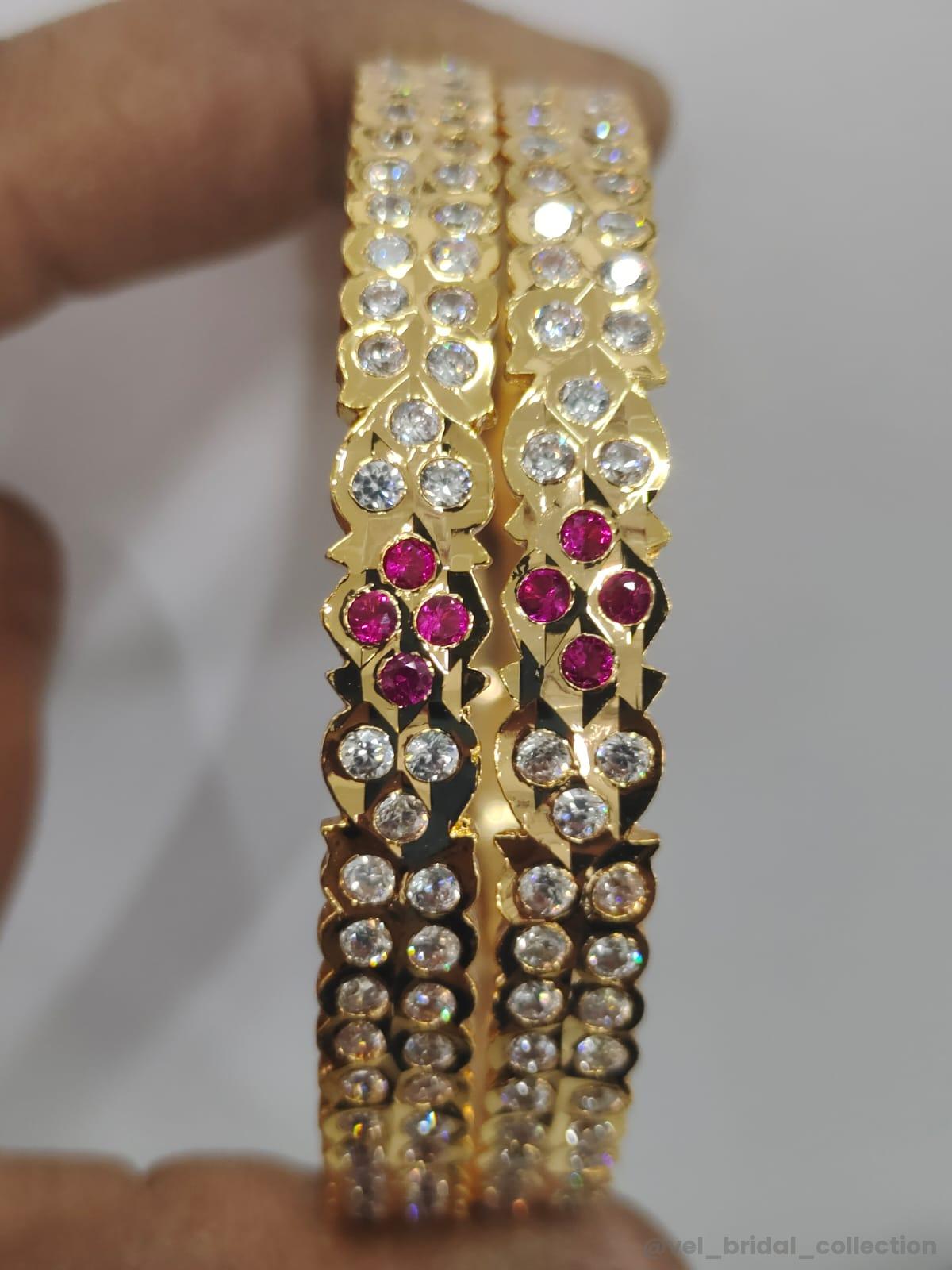 Impon stone bangle stones