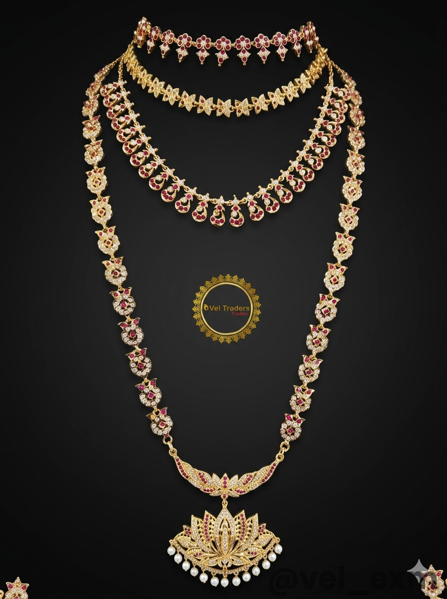 Impon Temple Jewelry set